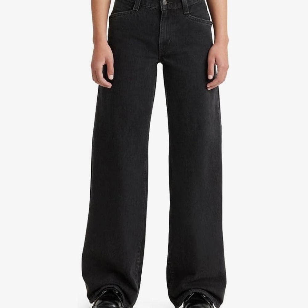 Women's Black Wide-Leg Jeans